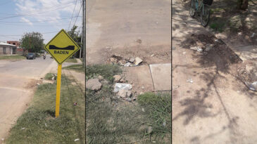 Vecinos de la ciudad se quejan en las redes por obras mal hechas