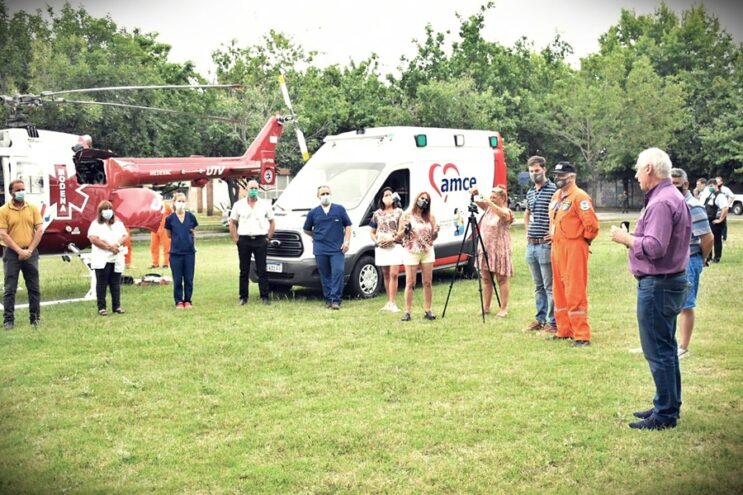 El municipio contrató una ambulancia de alta complejidad y un helicóptero sanitario