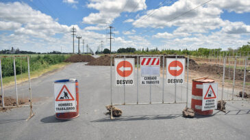 Corte de calzada en calle Hipólito Irigoyen por obras para el tránsito pesado