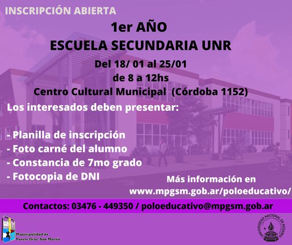 Extienden una semana más la inscripción para la nueva escuela secundaria