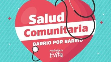 Operativo de salud en la ciudad a cargo del Movimiento Evita
