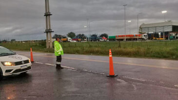 Operativo de control del C.P.C en la colectora de acceso a la ciudad