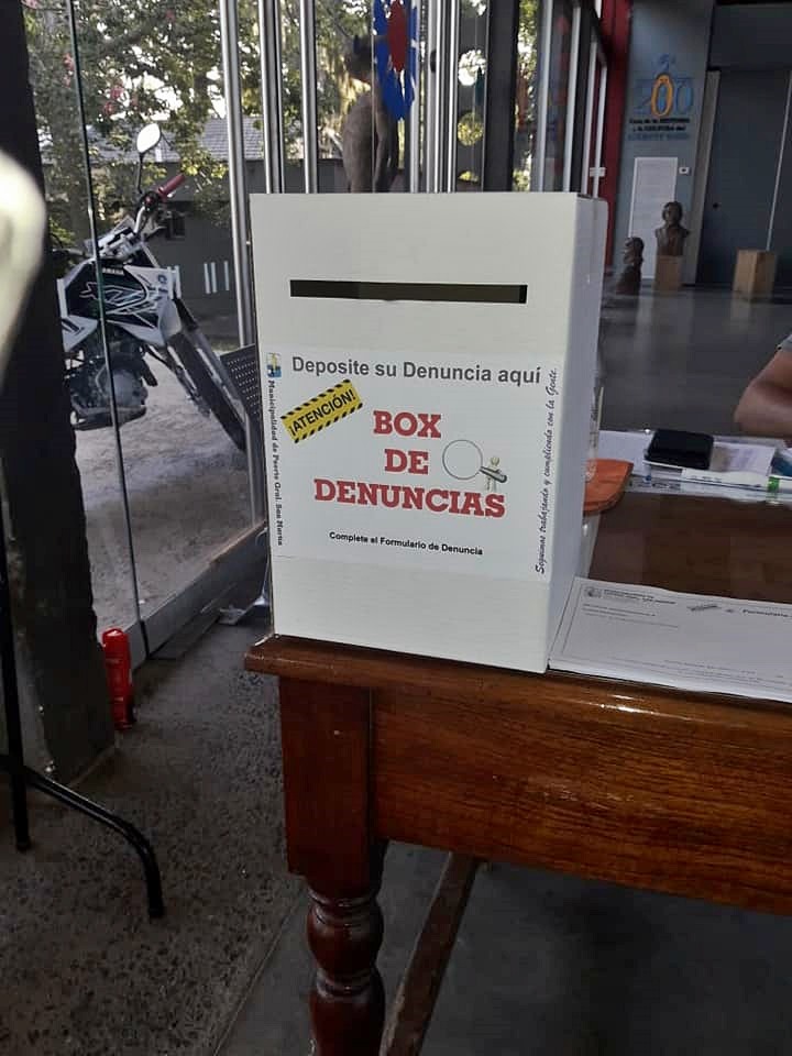 El municipio implementó un box de denuncias para combatir la inseguridad