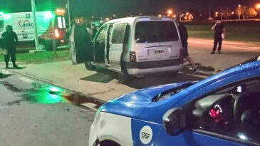 Choque con vuelco de un utilitario y dos jóvenes lesionados