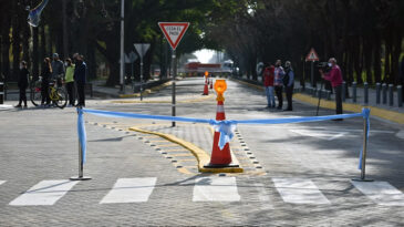 Quedó habilitada al tránsito liviano la rotonda de América y Belgrano