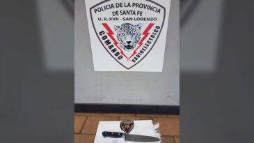 Amenazaba en plena vía pública con un arma blanca y a metros de la municipalidad