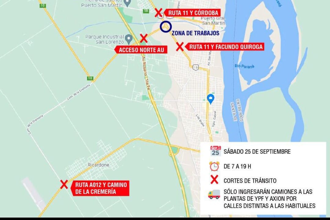 Por obras de bacheo, este sábado estará cerrado el acceso norte a la autopista