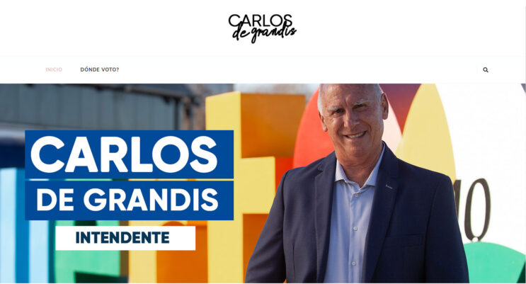 El intendente Carlos De Grandis ya tiene su sitio web oficial en internet