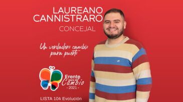 Candidato a concejal del Frente para el Cambio con alto perfil universitario