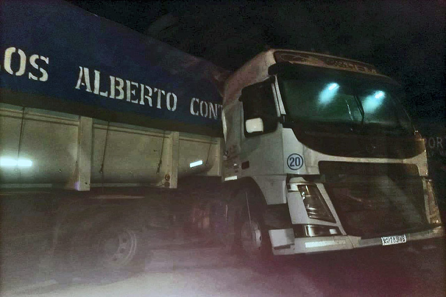 Camiones arrollados por un tren en Puerto General San Martín. Foto: Parte Policial URXVII