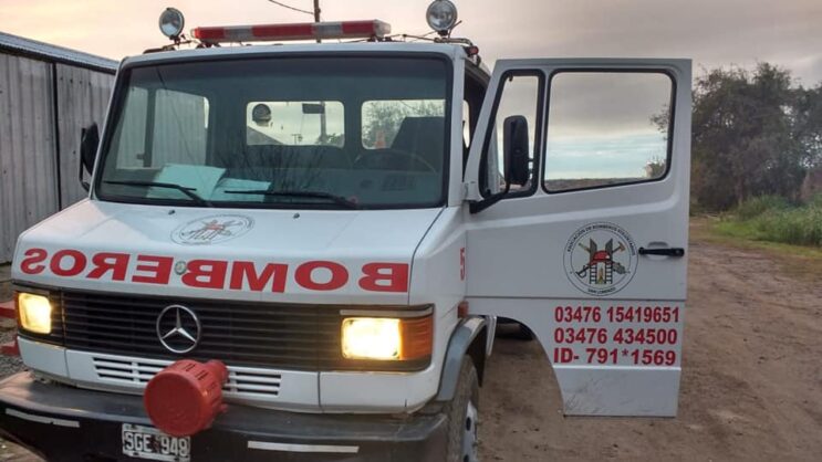 Se incendió la autobomba de los bomberos voluntarios y solicitan ayuda urgente