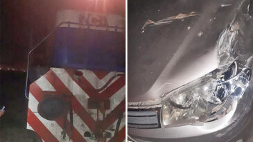 Choque entre un auto y una formación ferroviaria con el saldo de un lesionado: el conductor de la locomotora