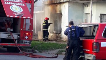 Incendio en una vivienda de Barrio Iturralde
