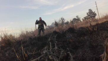 Bomberos Voluntarios debieron sofocar dos incendios de pastizales en Puerto General San Martín
