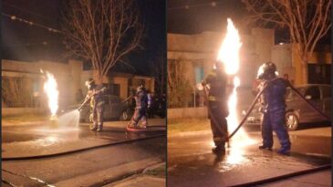Una mujer sufrió quemaduras en su cuerpo al incendiarse una garrafa dentro de la casa