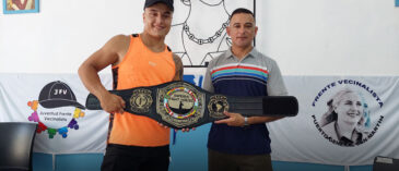 Francisco Prado, la joven promesa del deporte nacional visitó la sede del Frente Vecinalista de Puerto General San Martín