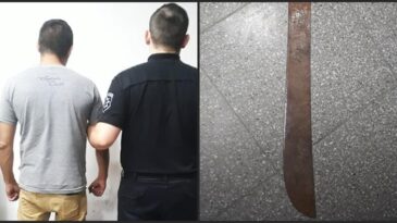 Le robaron el aire acondicionado y salió a hacer justicia por su cuenta con un machete oxidado