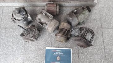 Un hombre fue demorado por la policía acusado de alzarse con siete motores de una fábrica