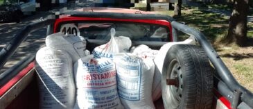No pudieron justificar la procedencia del cereal que transportaban y fueron a parar a la comisaría