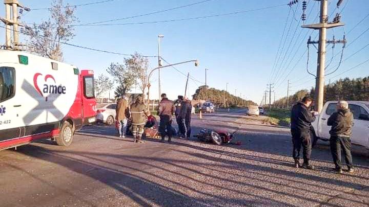 Siniestro vial con el saldo de un hombre mayor de edad hospitalizado