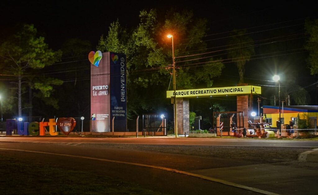Nuevo pórtico de ingreso al Parque Recreativo Municipal. Foto: MPGSM